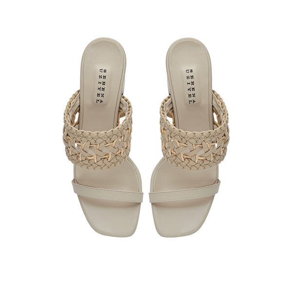 Serena Uziyel Almeria Nude Block-Heel Strap Sandal Mid-Heels