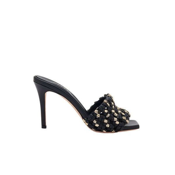 serena uziyel Aurnia Black High-Heel Sandal High-Heels