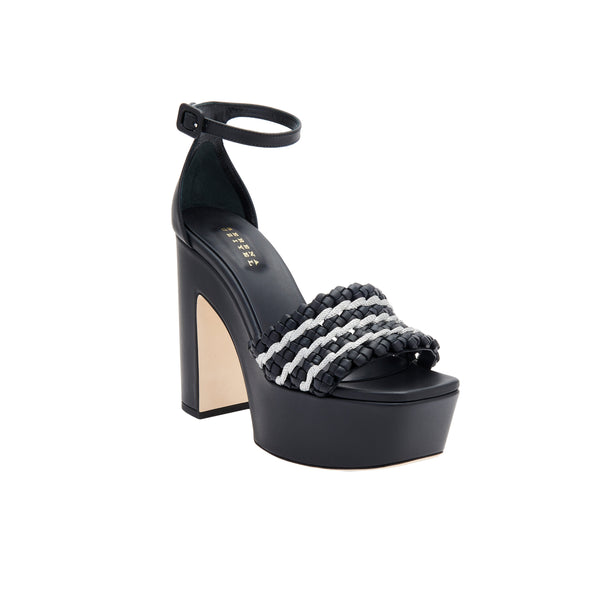 Serena Uziyel Aurnia Black Platform Ankle Sandal Platforms