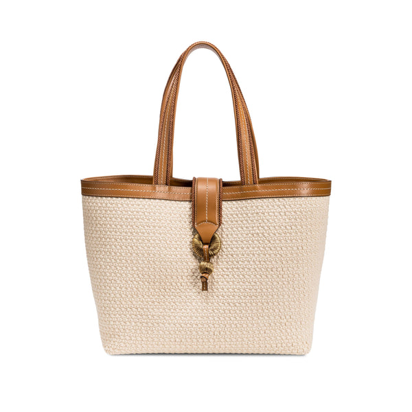 Serena Uziyel Boho Chic Medium Off White Tote Bag Tote Bag