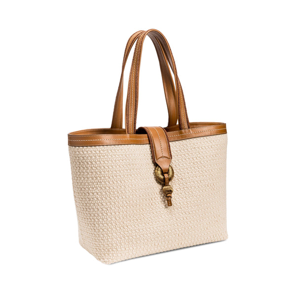 serena uziyel Boho Chic Medium Off White Tote Bag Tote Bag