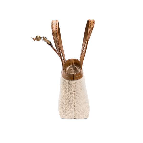 Serena Uziyel Boho Chic Small Off White Tote Bag Tote Bag