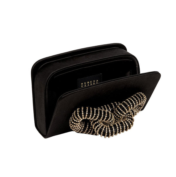 Serena Uziyel Catena Black & Glam Two Sided Clutch Clutch Bag