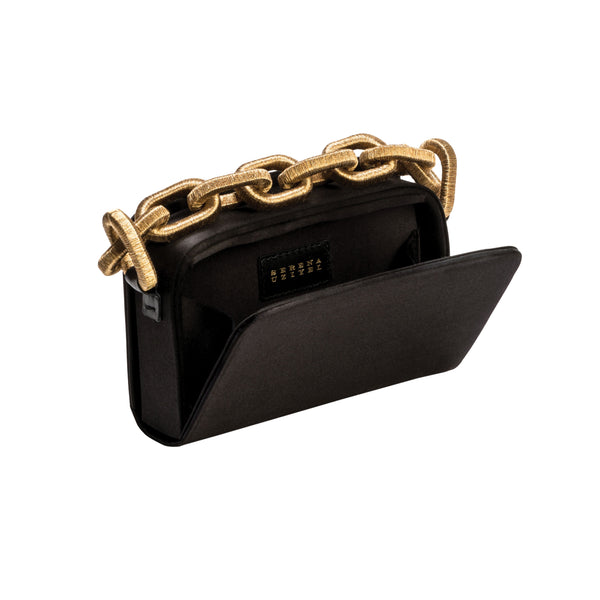 Serena Uziyel Catena Black & Gold Two Sided Bag Handbags