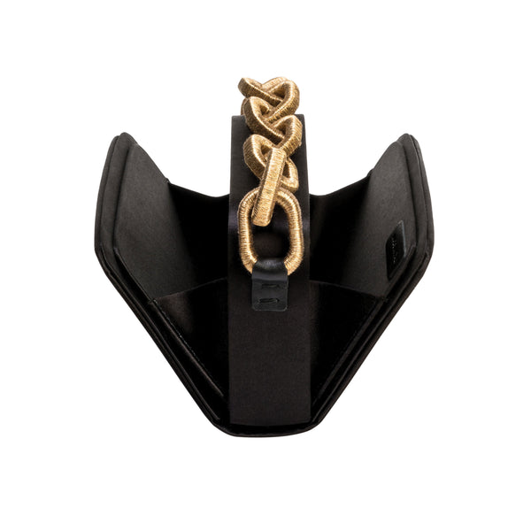 Serena Uziyel Catena Black & Gold Two Sided Bag Handbags