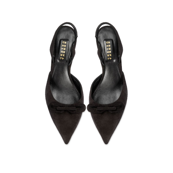 Serena Uziyel Catena Black Mid-Heel Slingback Pump Mid-Heels