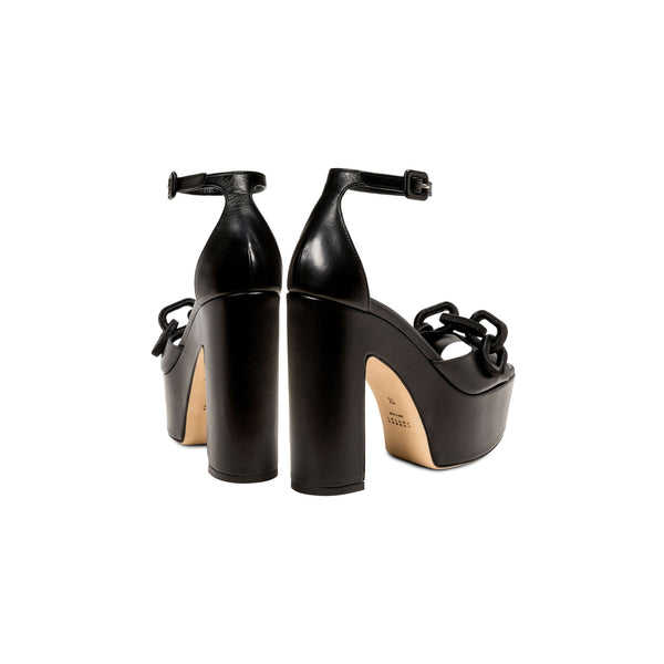 Serena Uziyel Catena Black Platform Ankle Sandal Platforms