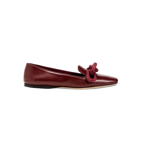 serena uziyel Catena Burgundy Flat Moccasin Moccasin