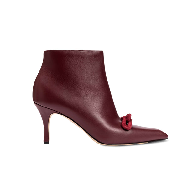 serena uziyel Catena Burgundy High-Heel Ankle Boot Boots