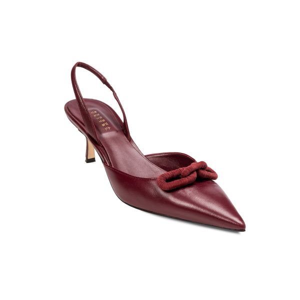 Serena Uziyel Catena Burgundy Mid-Heel Slingback Pump Mid-Heels