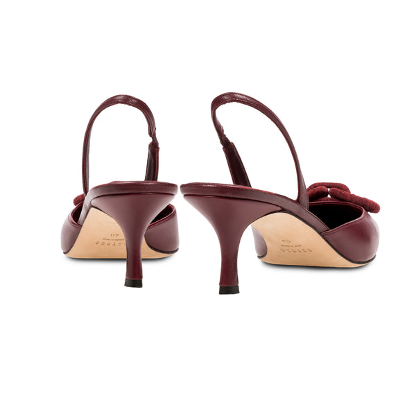 Serena Uziyel Catena Burgundy Mid-Heel Slingback Pump Mid-Heels
