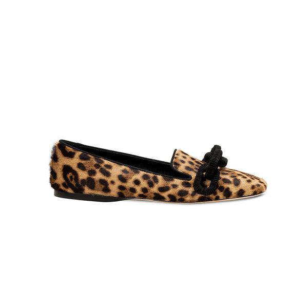 serena uziyel Catena Leopard Flat Moccasin Moccasin