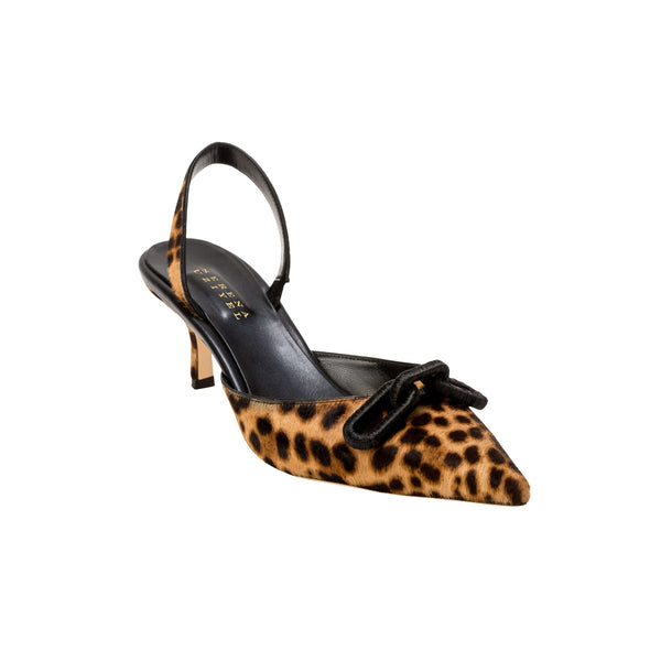 Serena Uziyel Catena Leopard Mid-Heel Slingback Pump Mid-Heels