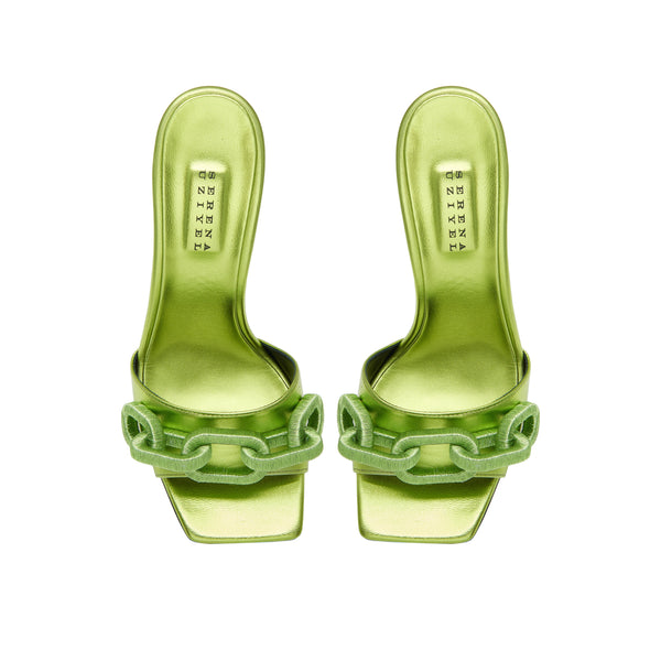 Serena Uziyel Catena Metallic Green High-Heel Sandal High-Heels