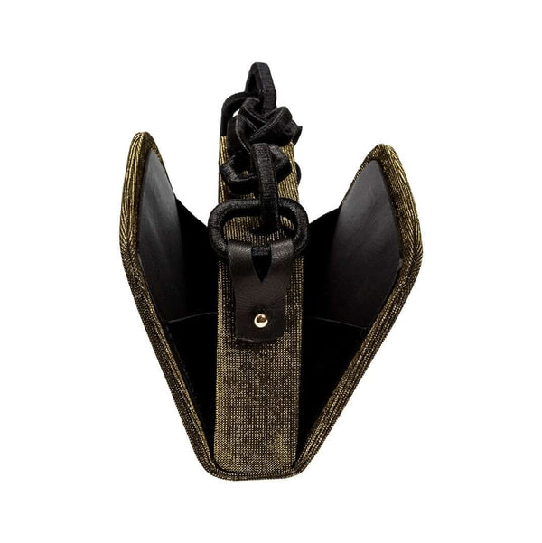 Serena Uziyel Catena Metallic Olive Iridescent Two Sided Bag Handbags