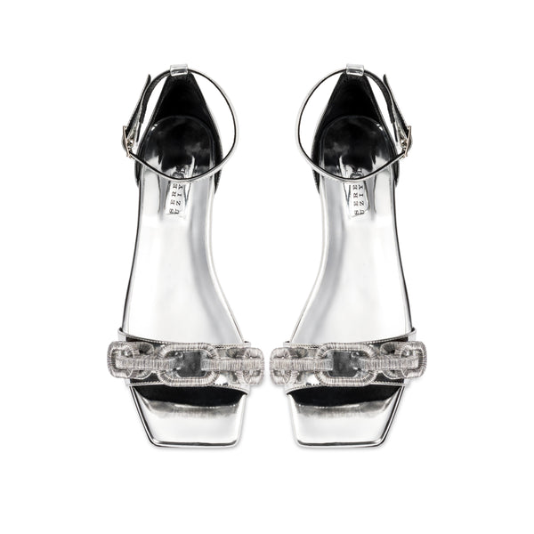 Serena Uziyel Catena Mirror Flat Ankle Sandal Flats