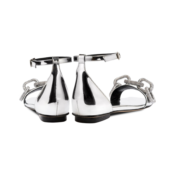 Serena Uziyel Catena Mirror Flat Ankle Sandal Flats