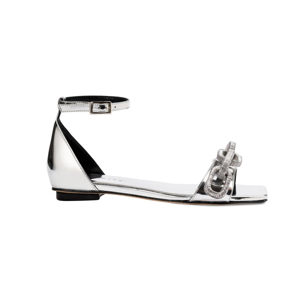 serena uziyel Catena Mirror Flat Ankle Sandal Flats