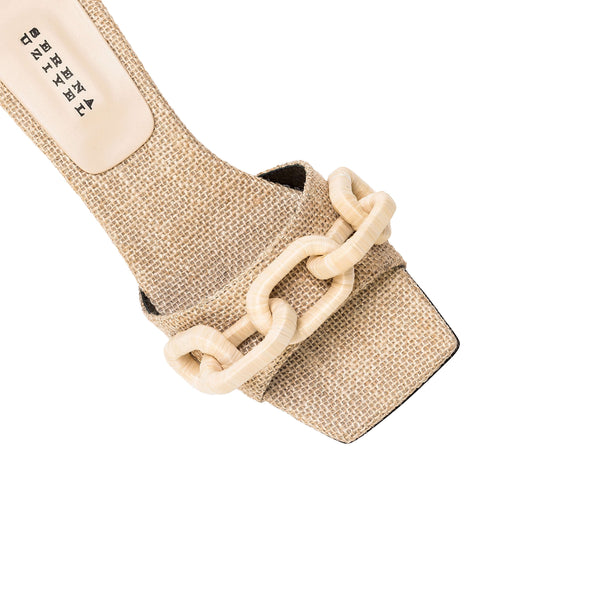 Serena Uziyel Catena Natural Mid-Heel Sandal Mid-Heels