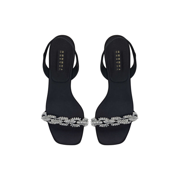 Serena Uziyel Catena Notte Black & Glam High-Heel Slingback Sandal High-Heels