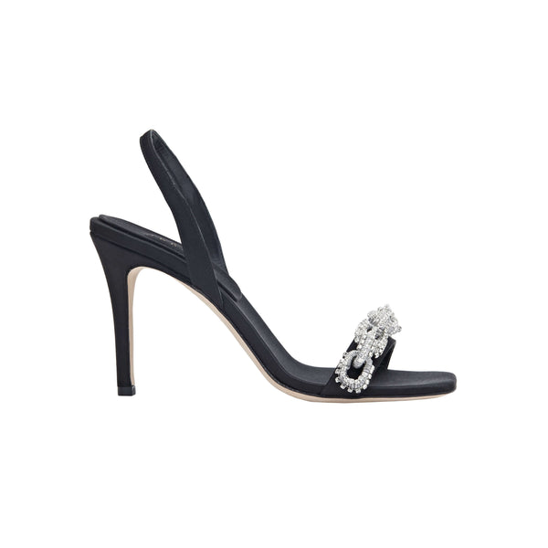 serena uziyel Catena Notte Black & Glam High-Heel Slingback Sandal High-Heels