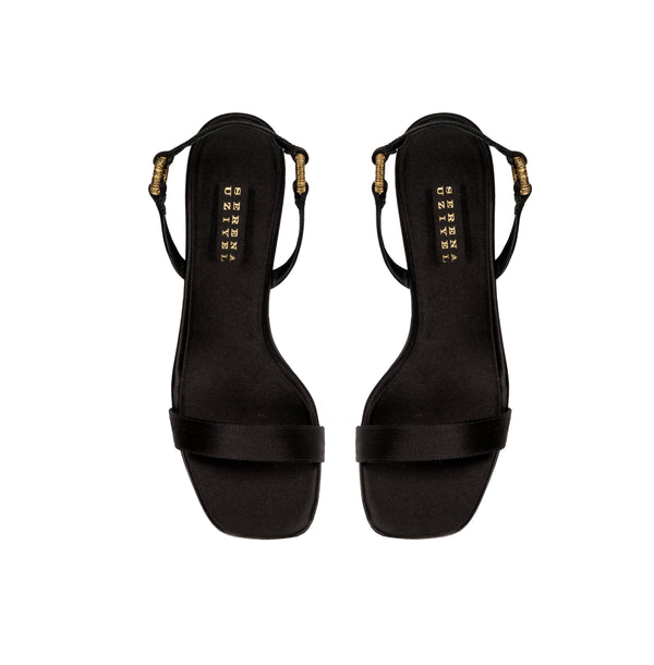 Serena Uziyel Catena Notte Black Platform Slingback Sandal Platforms