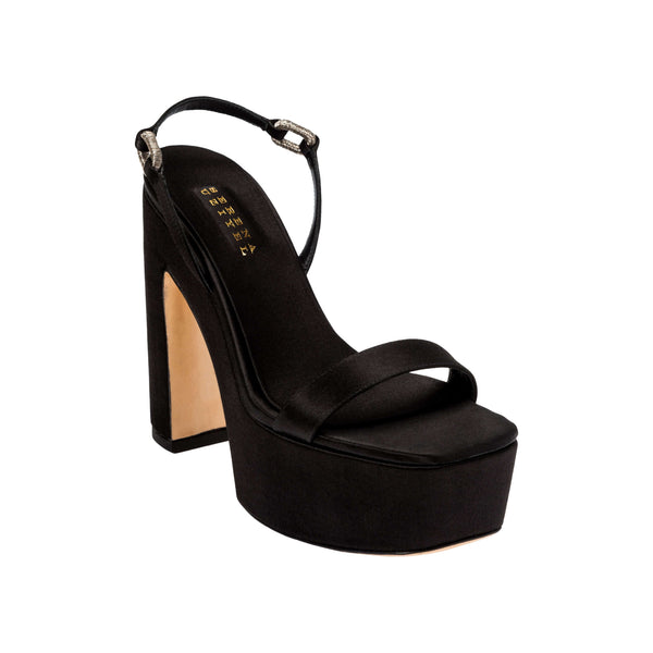 Serena Uziyel Catena Notte Black Platform Slingback Sandal Platforms