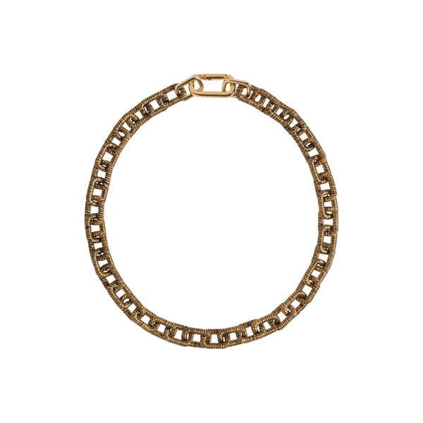 serena uziyel Catena Notte Necklace Antique Gold Necklace