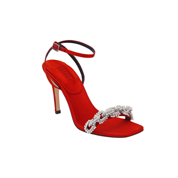 Serena Uziyel Catena Notte Red Ankle Cross Sandal High-Heels