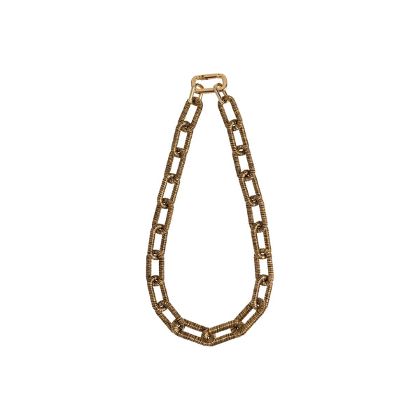 Serena Uziyel Catena Rectangular Necklace Antique Gold Necklace