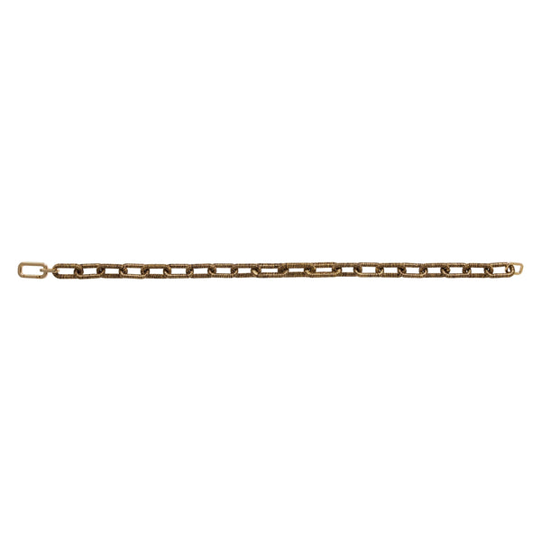 Serena Uziyel Catena Rectangular Necklace Antique Gold Necklace