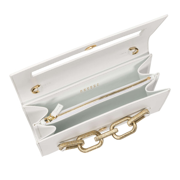 Serena Uziyel Day To Night Catena Off White Bag Clutch Bag