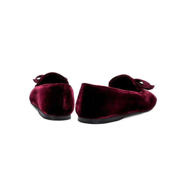 Serena Uziyel Fiocco Burgundy Flat Moccasin Moccasin