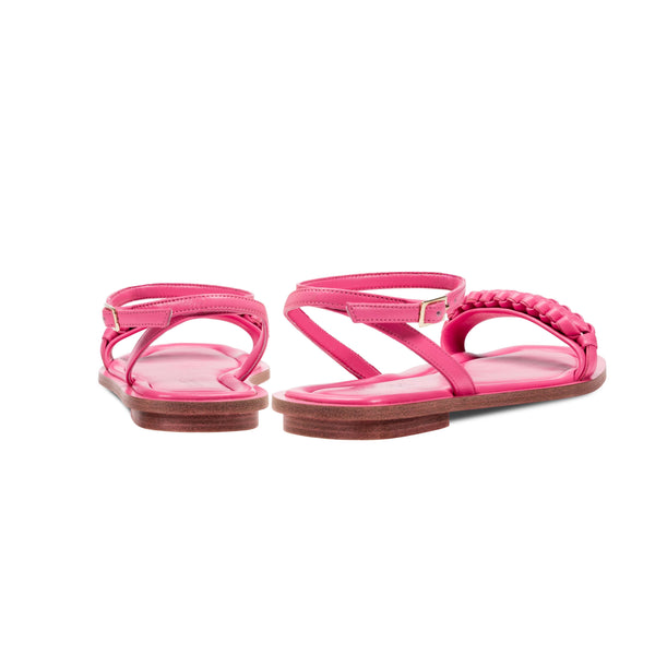 Serena Uziyel Kibele Bubble Pink Ankle Cross Sandal Flats