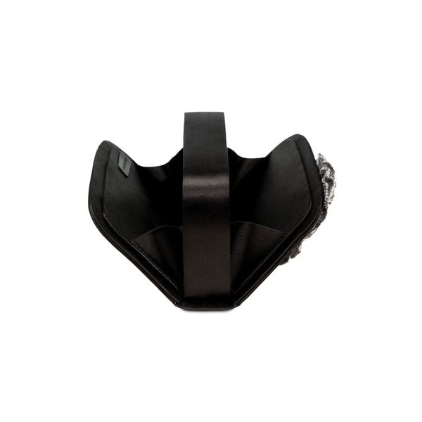 Serena Uziyel Lavinia Black & Silver Two-Sided Clutch Clutch Bag