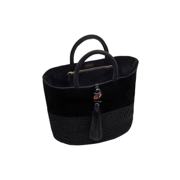 Serena Uziyel Melita Black & Black Large Tote Bag Tote Bag