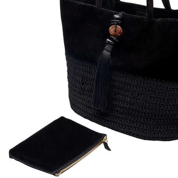 Serena Uziyel Melita Black & Black Large Tote Bag Tote Bag
