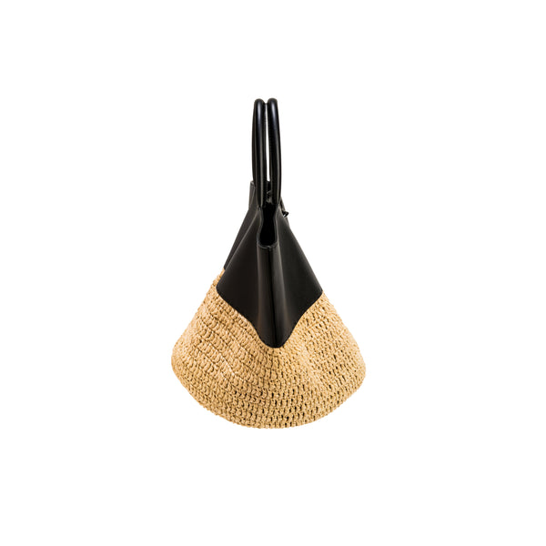 Serena Uziyel Melita Black & Natural Large Tote Bag Tote Bag