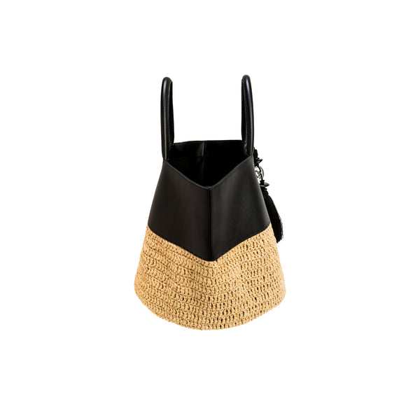 Serena Uziyel Melita Black & Natural Large Tote Bag Tote Bag