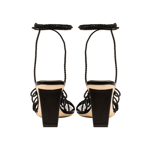 Serena Uziyel Ophilia Black High-Heel Lace-Up Sandal High-Heels