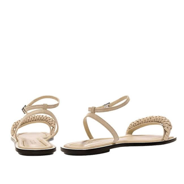 Serena Uziyel Rovena Nude Flat Removable Ankle Sandal Flats