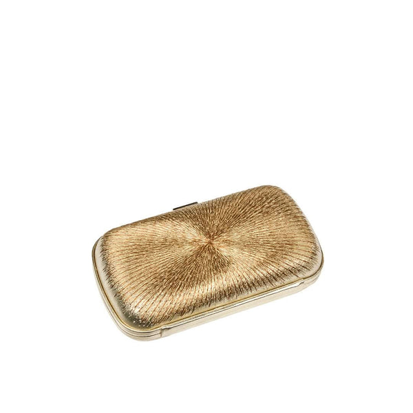 Serena Uziyel Arinna Gold Clutch Clutch Bag