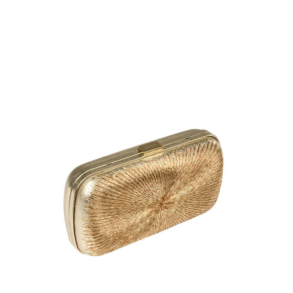 serena uziyel Arinna Gold Clutch Clutch Bag