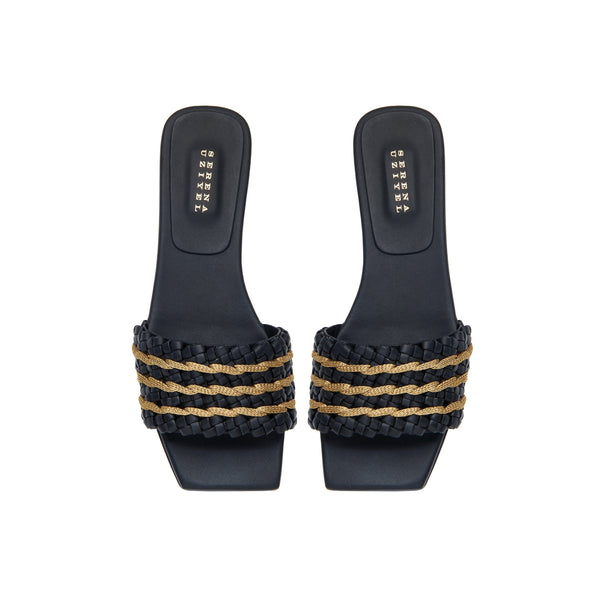 Serena Uziyel Aurnia Black Flat Sandal Flats