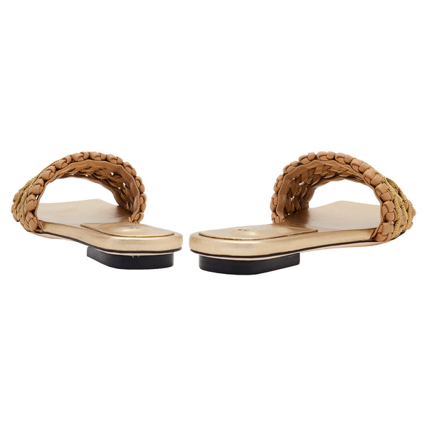 Serena Uziyel Aurnia Gold 10MM Sandal Flats