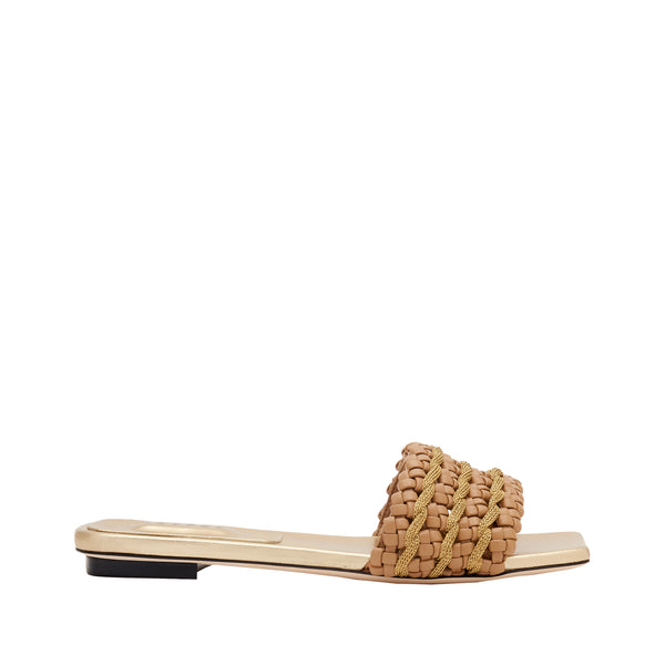 serena uziyel Aurnia Gold 10MM Sandal Flats