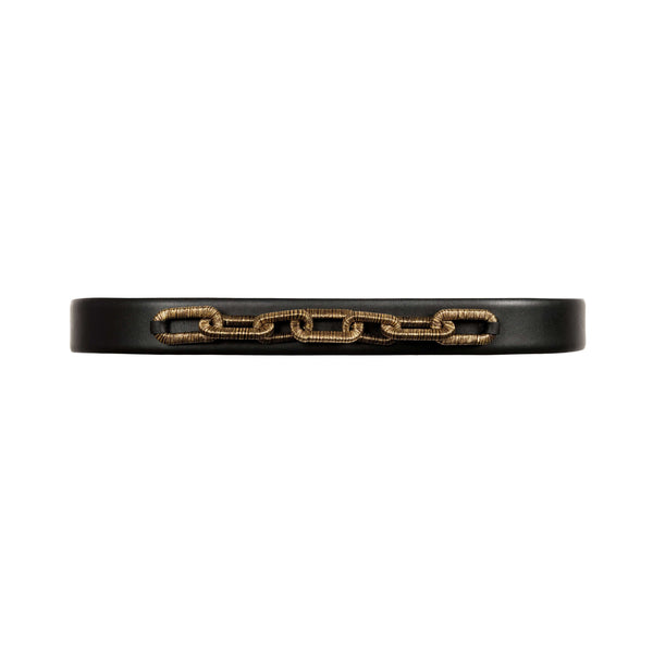 Serena Uziyel Catena Belt Black & Antique Gold Belts