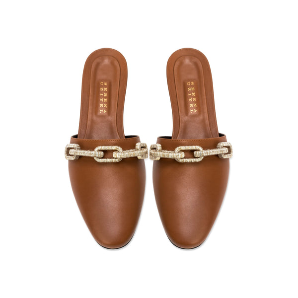 Serena Uziyel Catena Camello Flat Sliperette Flats