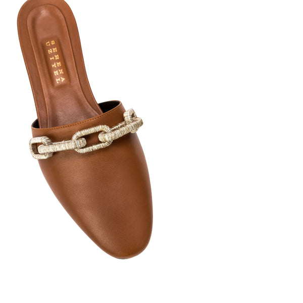 Serena Uziyel Catena Camello Flat Sliperette Flats