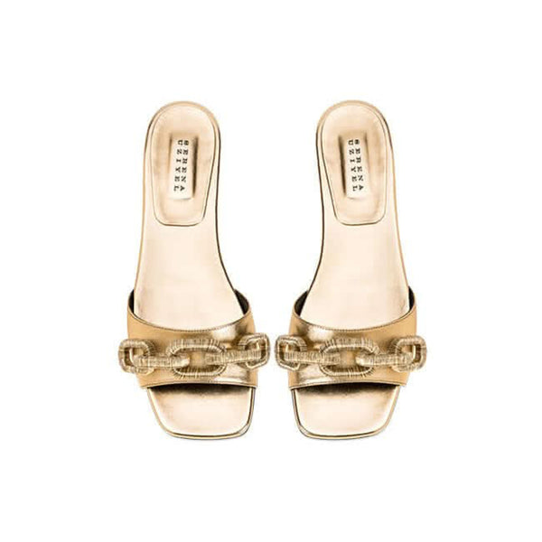 Serena Uziyel Catena Gold Flat Sandal Flats